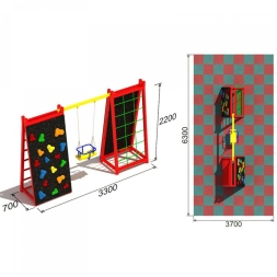 Детские качели Спорт 4.2 для детской площадки, фото 3