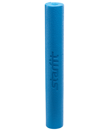 Коврик для йоги FM-101, PVC, 173x61x0,3 см, синий, фото 2