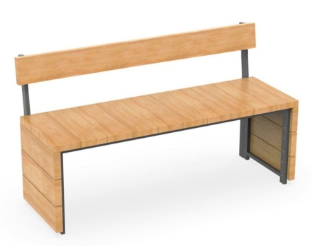 Скамейка со спинкой Спутник 1 (1,8х0,6х0,7 м), фото 1