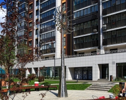 Скульптура из нержавеющей стали Океан Увеличенный размер, 8-гранное конусовидное основание из нержавеющей стали, фото 1