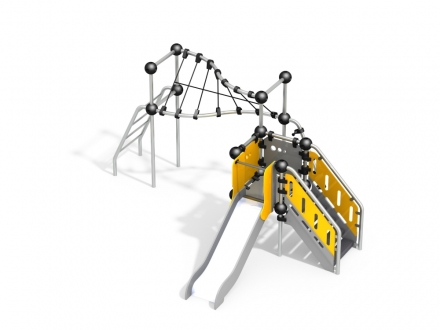 УК 7.503.11 Горка с подвесной сеткой цинк, фото 1