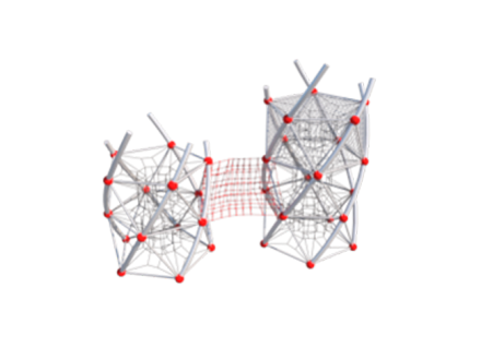 УК 7.456.11 Две башни 2 и 3 этажа с мостом нерж и пор.окрас, фото 1