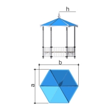 Беседка с сиденьями Romana 301.01.00 для парка Беседка с сиденьями Romana 301.01.00 для парка