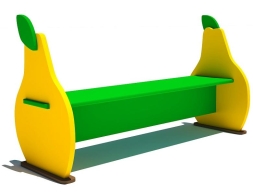 Детская скамейка Груша для игровой площадки, фото 1 Детская скамейка Груша для игровой площадки, фото 1