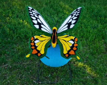 Топиари композиция бабочка Махаон на земном шаре - газон Eco, фото 2