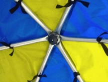 Батут OPTIFIT Like Blue 8ft 2,44 м с сине-желтой крышей