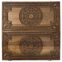 Нарды резные &quot;Армянский узор&quot; с серебром 60, Haleyan