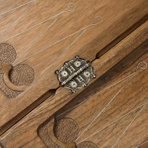 Нарды резные &quot;Армянский узор&quot; с серебром 60, Haleyan