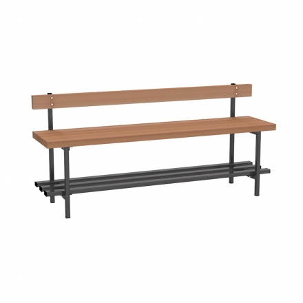 Скамья для раздевалок со спинкой 1,5 м, фото 1