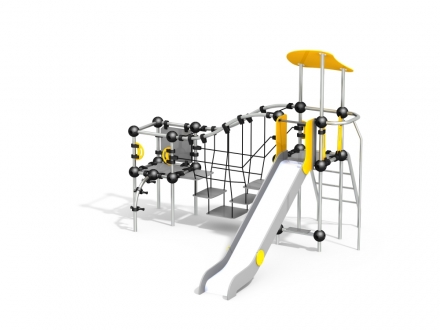 УК 7.504.11 Горка с подвесными ступенями цинк, фото 1