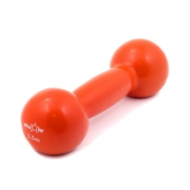 Гантель виниловая DB-102 1,5 кг, оранжевая