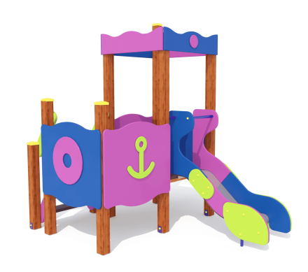 Игровой комплекс 070285.21 H=650 для детей 2-4 года для уличной площадки, фото 1