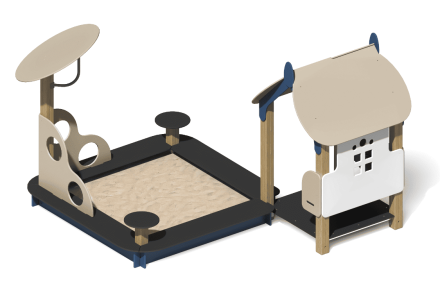 Песочный дворик ПС-86 для детской площадки, фото 1