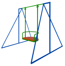 Детские качели К2 CКИ 004 для уличной площадки