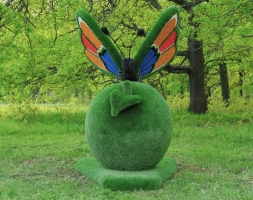 Топиари композиция бабочка на яблоке Синап - газон Eco Green, фото 4