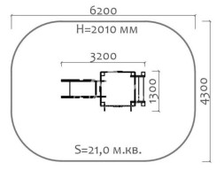 Игровой комплекс 070284.21 H=650 для детей 2-4 года для уличной площадки, фото 2