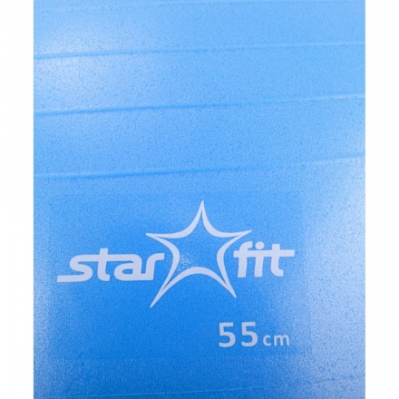 Мяч гимнастический GB-102 с насосом (55 см, синий, антивзрыв), фото 4