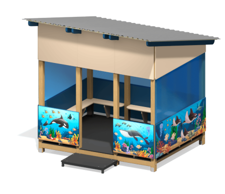 Теневой навес Океан мини ПС-82.2 3,25х3,1 для детской площадки, фото 1