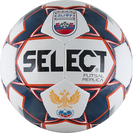 Мяч футзал. &quot;SELECT Futsal Replica&quot; арт.850618-172, р.4, АМФР, 32п, ПУ, руч.сш,бел-син-крас, фото 1