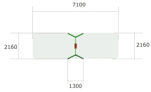 Качели Ветерок 1 К011 с сидением К046 для детских площадок