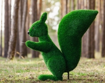 Топиари Белочка с кольцом под кашпо газон Eco