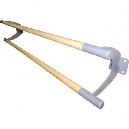 Станок хореографический ZSO PREMIUM пристенный, двухрядный 1,5 м, перекладина D-40 мм БЕРЕЗА , фото 1