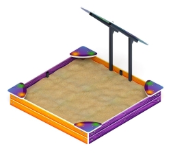 Песочница средняя с навесом Космопорт - ИО 5.14.01-02, фото 4