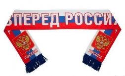 Шарф летний с логотипом &quot;Россия&quot; (сублимация) 130х15см