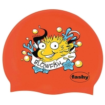 Шапочка для плавательная детская &quot;FASHY Silicone Cap Printed&quot;, принт &quot;рыба-игла&quot;, красный