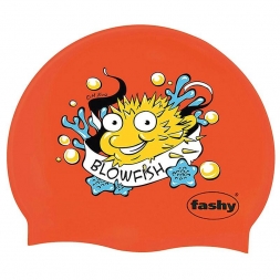 Шапочка для плавательная детская &quot;FASHY Silicone Cap Printed&quot;, принт &quot;рыба-игла&quot;, красный