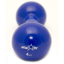 Гантель виниловая DB-102 4 кг, темно-синяя