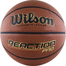 Мяч баск. WILSON Reaction PRO, арт.WTB10137XB07, р.7, синт. PU, бутил. камера, коричневый