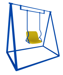 Детские качели Малыш CКИ001-С для уличной площадки, фото 1 Детские качели Малыш CКИ001-С для уличной площадки, фото 1