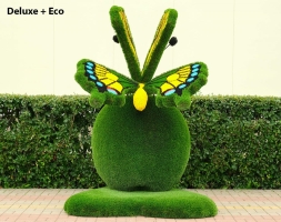 Топиари композиция Бабочка на яблоке Гренни - газон Deluxe+Ecо, фото 3