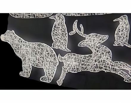 Плоские фигуры для украшения фасада со светодиодами Олень, фото 1