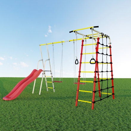 Дачный комплекс &quot;Богатырь Плюс 2&quot; + ФАНЕРНЫЕ качели Romana R 103.12.05 NEW, фото 2