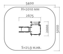 Игровой комплекс 070283.21 H=650 для детей 2-4 года для уличной площадки, фото 2