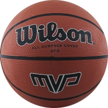 Мяч баск. WILSON MVP, арт.WTB1417XB05, р.5, резина, бутил.камера, коричневый