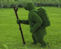 Топиари Медведь с кашпо, турист - газон Eco