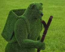 Топиари Медведь с кашпо, турист - газон Eco