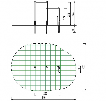 Турник двухуровневый Г-образный, фото 2