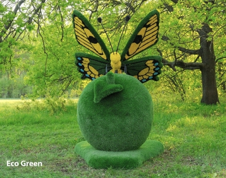Топиари композиция Бабочка на яблоке Гренни - газон Deluxe Green, фото 10