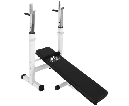 Скамья со стойками под штангу DFC складная DBCH2W, фото 3