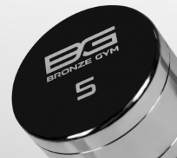 BRONZE GYM BG-PA-DB-C05 Гантель хромированная 5 кг, фото 4