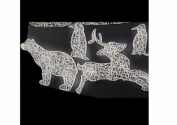 Плоские фигуры для украшения фасада со светодиодами Пингвин, фото 2