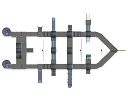 Детская игровая площадка Баркентина Лагуна (винтовой скат) ДИК 2.03.3.06-12 H=1200 H=1500 H=2000, фото 5