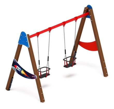 Качели двойные Д2 - ИО 12.Д.04.04.02-П - (Космопорт), фото 1