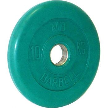 Диск обрезиненный цветной BARBELL 10 кг., d51мм, фото 1
