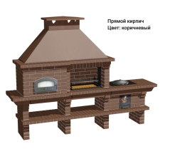 Печь Аристократ 750 Прямоугольный кирпич красный с коричневым, фото 13