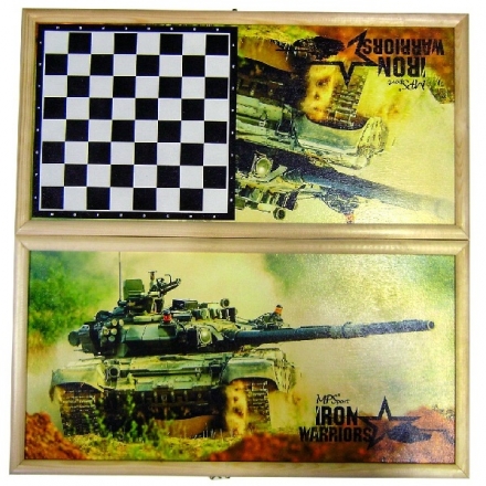 Нарды средние Iron Warriors series Танк-1, 500х250мм, фото 1